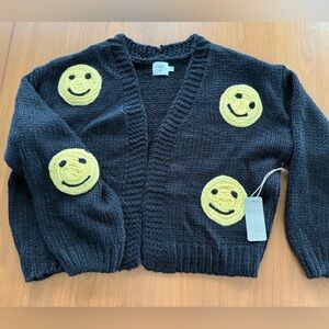 Luna Ivy Smiley Face Cardigan